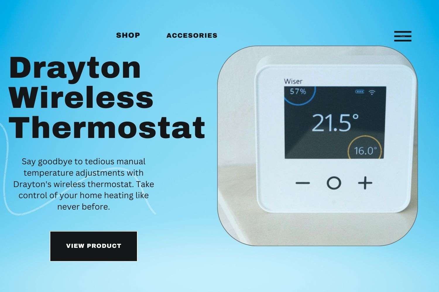 Drayton wireless thermostat controlling home heating system efficiently.