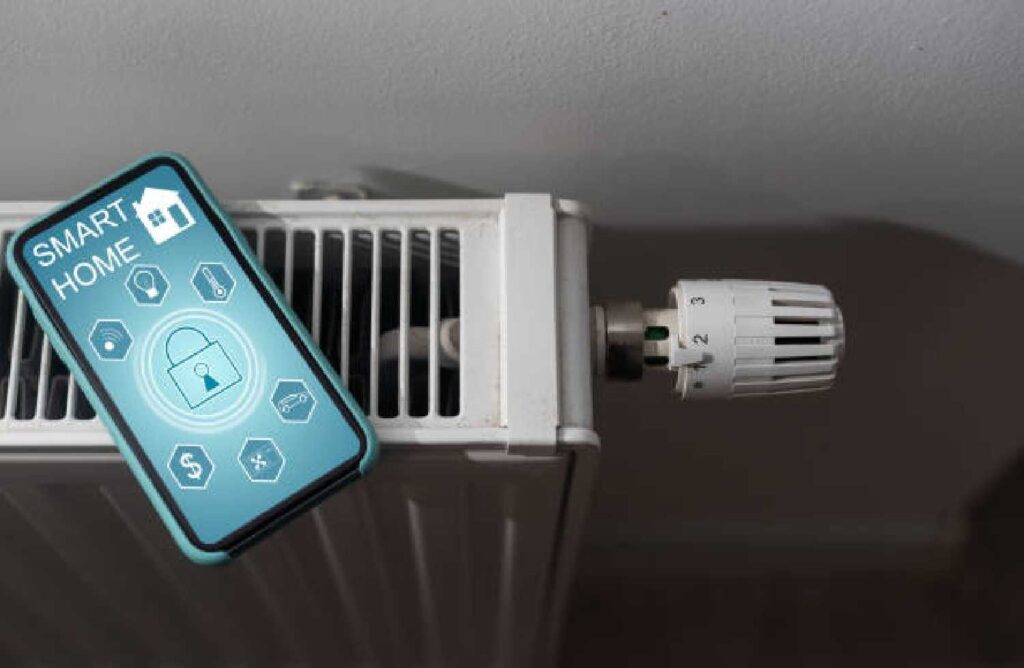 Energy-saving wireless thermostat for boilers