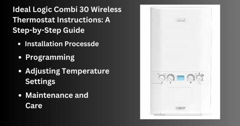 ideal logic combi 30 wireless thermostat instructions